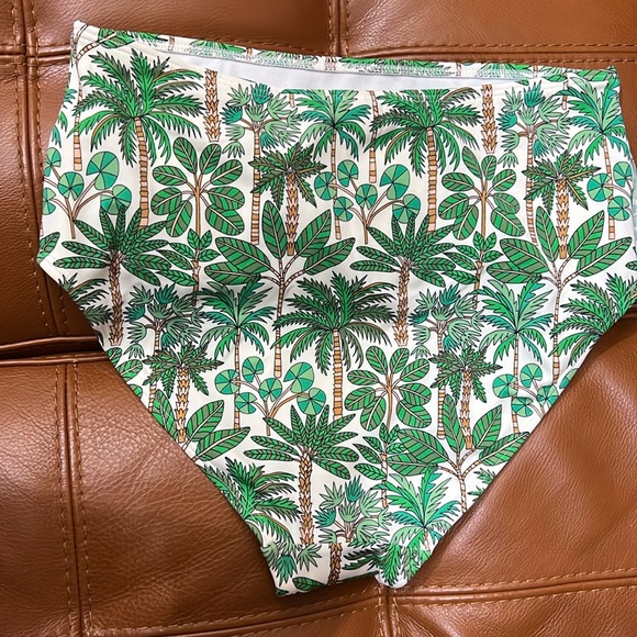 NWT Boden swim Corsica palm forest bikini 👙 bottom. Sz 4.Green/ ivory. D23 - Picture 5 of 5